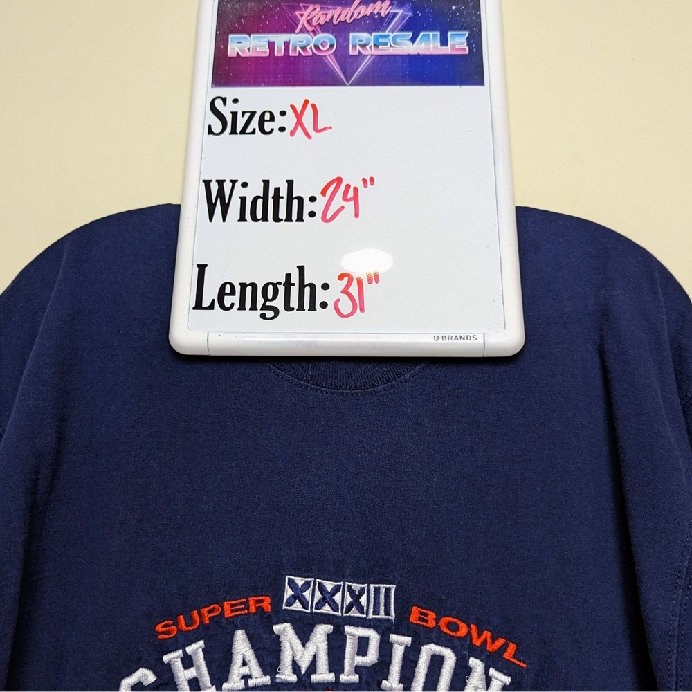 Vtg Super Bowl XXXII‎ 32 Champions 1998 Denver Broncos Pro Player NFL Shirt XL - Picture 4 of 5